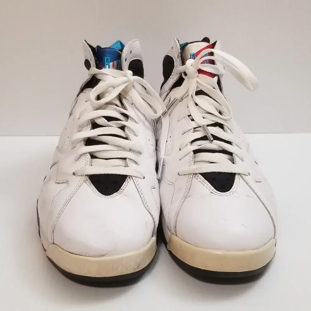 Nike Air Jordan VII 7 Retro White/Orion Blue-Black-Infrared 304775-105 Size 10